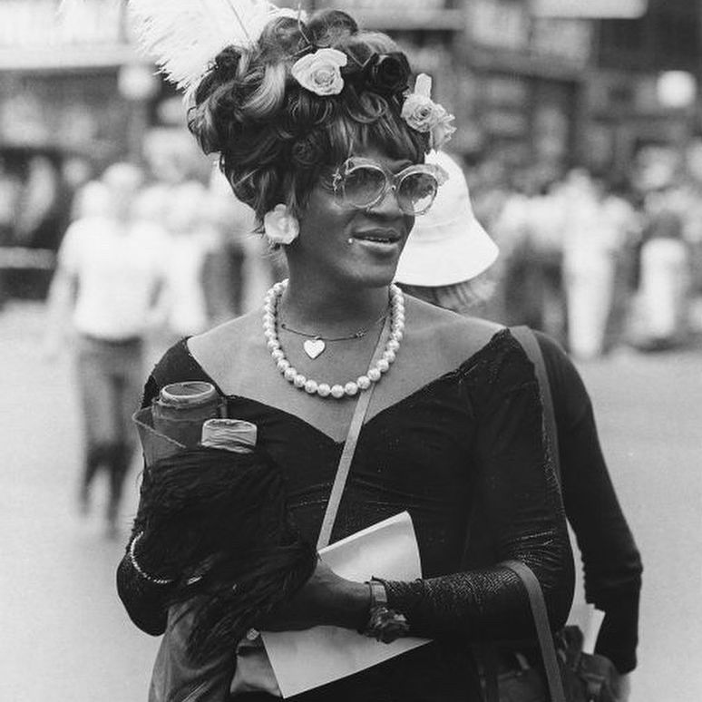 “If I keep dressing up like this I’ll save the world from nuclear apocalypse, but will anyone love me for it? I’ll have to save the world anyway. I know what looks good.” — Marsha P. Johnson, photographed by Hank O’Neal, via @SwannGalleries #WomensHistoryMonth #MakingGayHistory