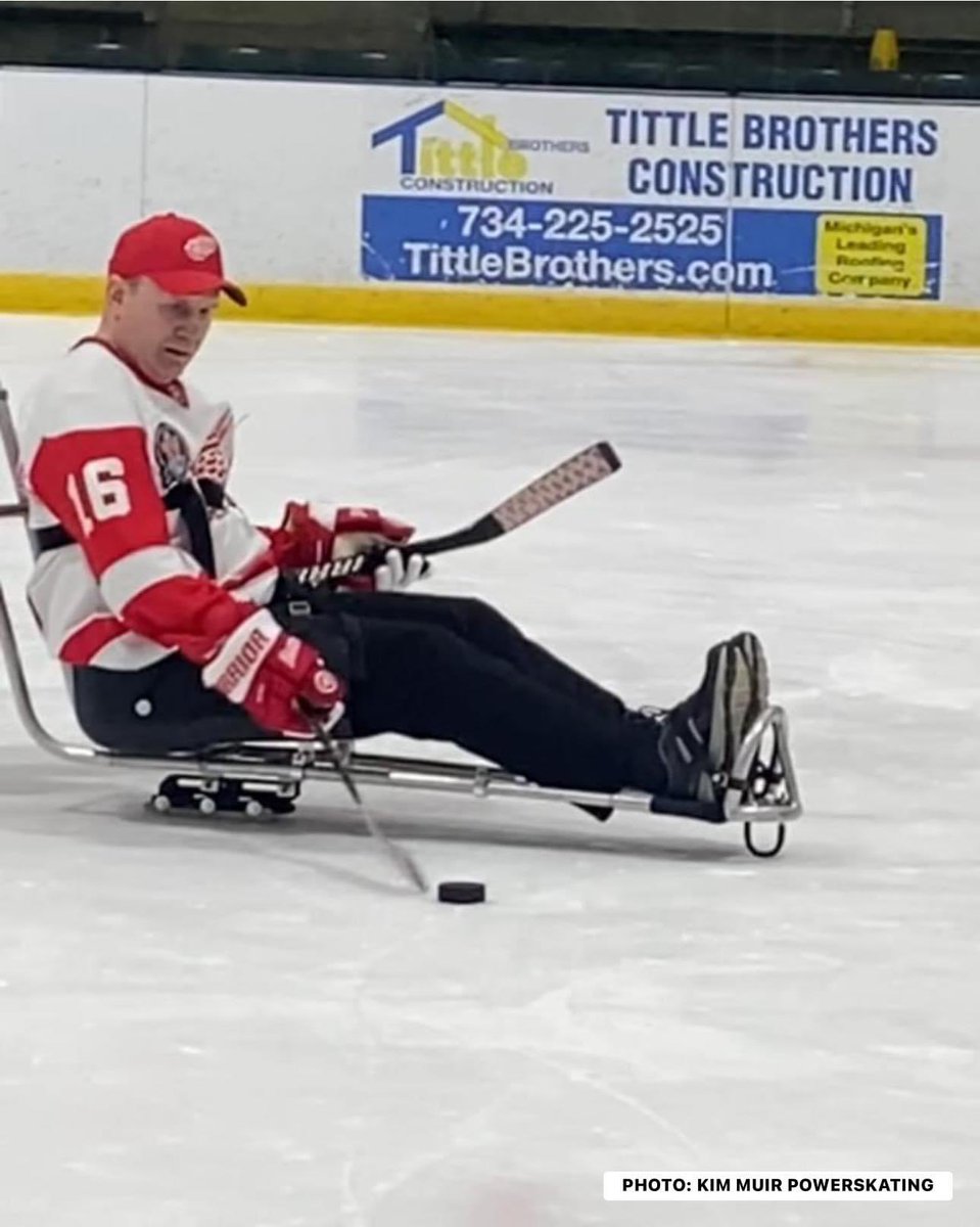 BradGalli's tweet photo. Vladimir Konstantinov back on the ice: what a beautiful avenue sled hockey gives players!

The Red Wings legend shared the ice with Belle Tire’s sled hockey team in Kim Muir’s Can’t Skate, Can’t Play, for Special Needs. https://t.co/4YiDZANFKs