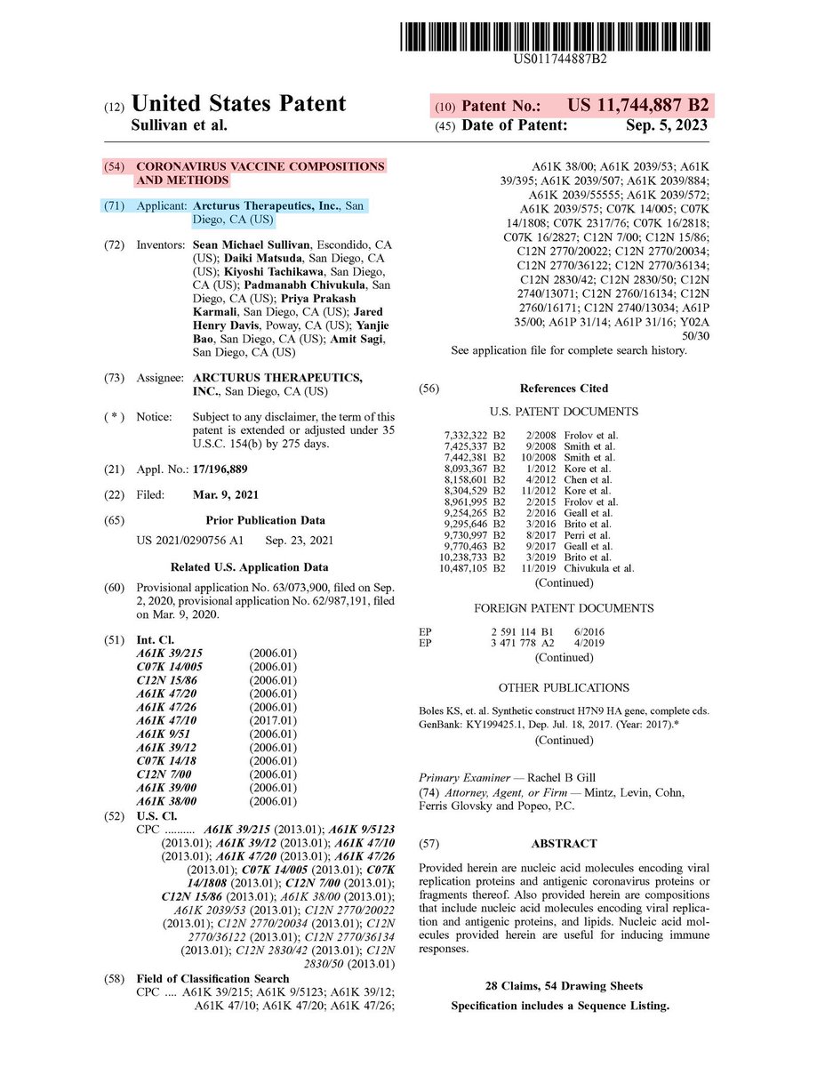 @JimFergusonUK The Japanese government will never abandon the mRNA vaccine platform. 

On the contrary, a replicon vaccine of Arcturus Therapeutics as a next-generation mRNA vaccine is going to be introduced into Japan from this autumn. This is a world first.

Here is patent of Arcturus