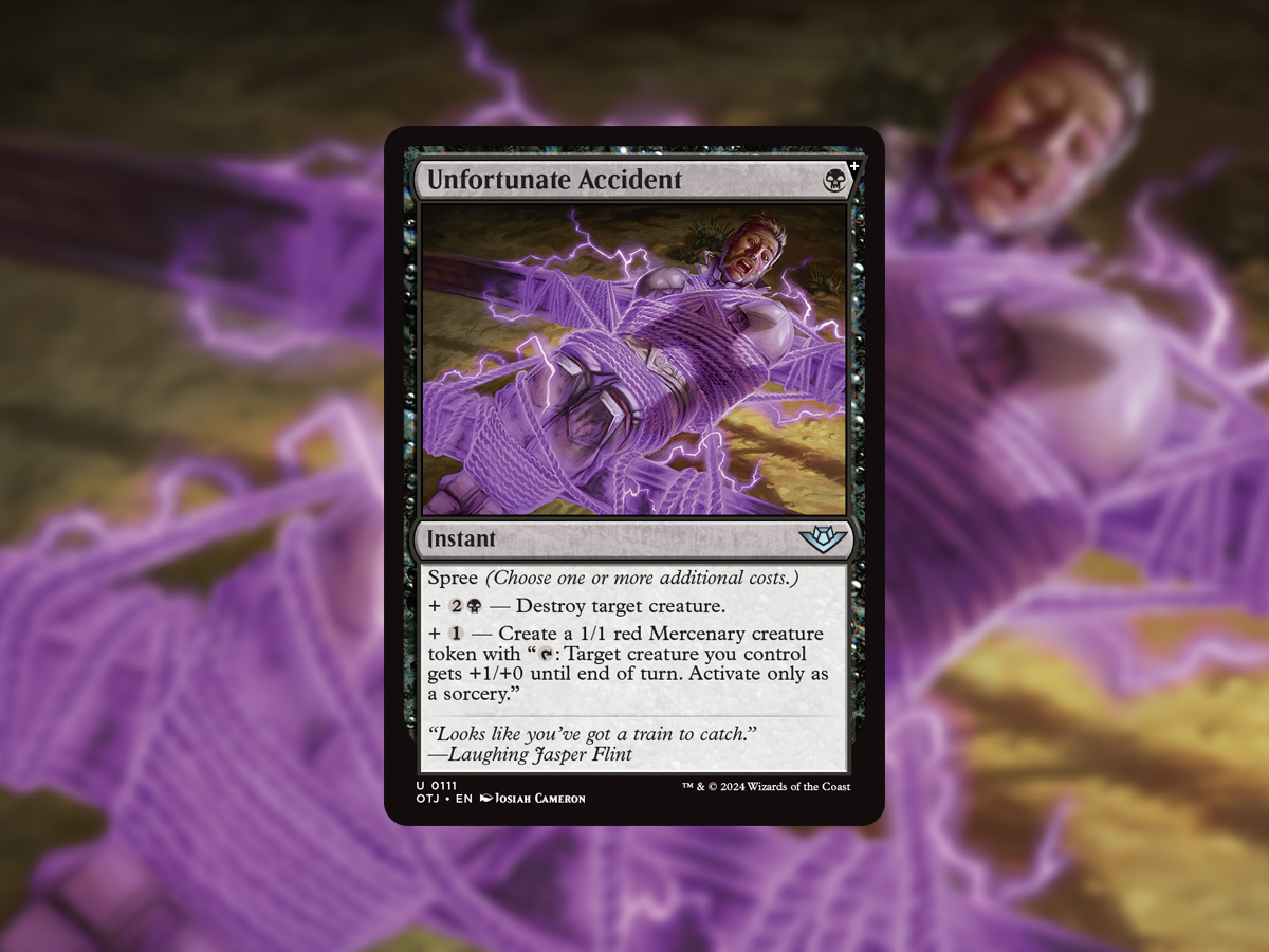 Spree is a new mechanic to Thunder Junction that allows for a multitude of effects depending on what kind of casting cost you're looking to pay. #MTGThunder Spree is a new mechanic to Thunder Junction that allows for a multitude of effects depending on what kind of casting cost you're looking to pay. #MTGThunder