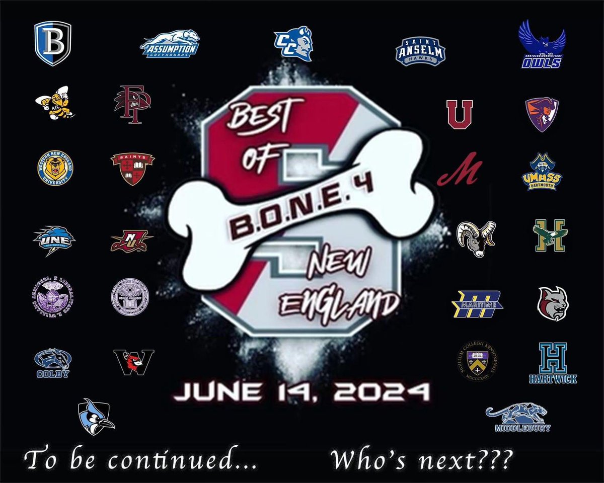 Registration goes LIVE 1️⃣ Week from today! It Will Sell out in Hours Once the BONE Registration goes Live! 📍 🗓️ Friday, June 14th 2024 Price $75 New England VS EVERYONE @DeanCollegeFB will be there! @2024BONECAMP #Dawgs #CharlieMike