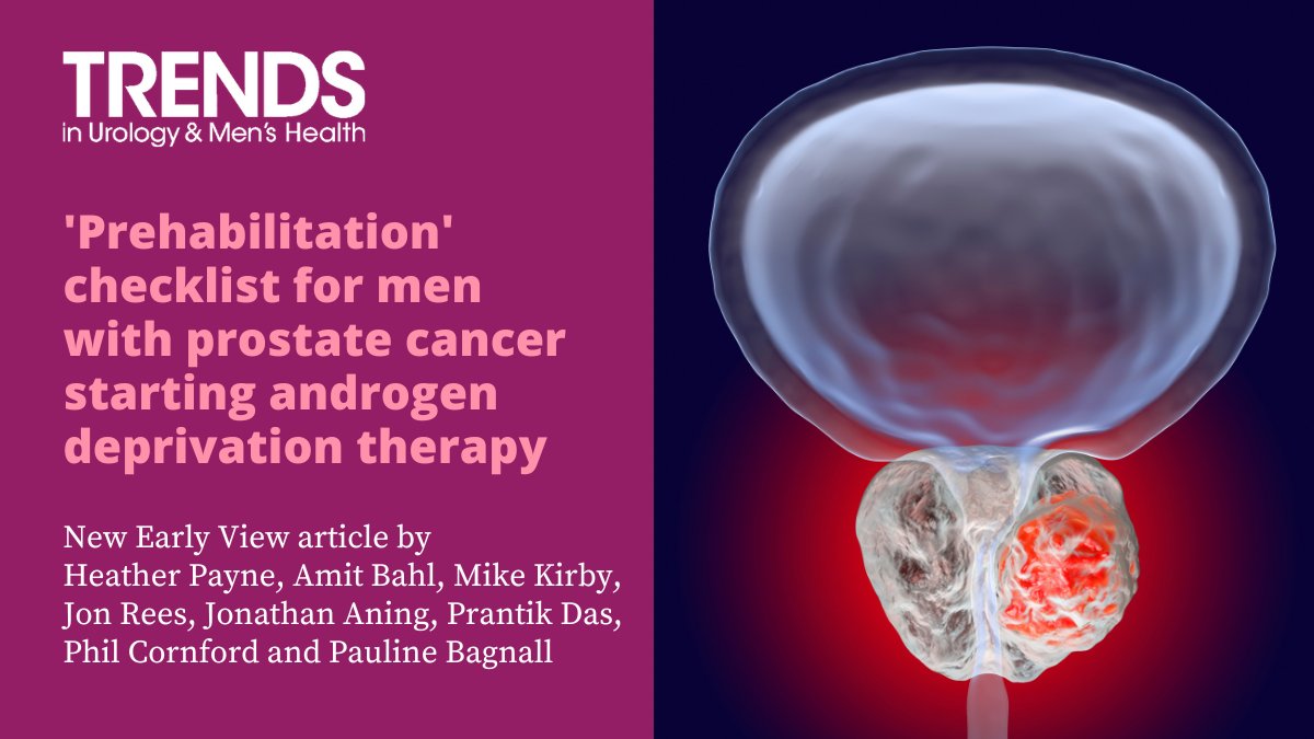 'Prehabilitation' checklist for men with prostate cancer starting androgen deprivation therapy. New Early View article: wchh.onlinelibrary.wiley.com/doi/full/10.10…