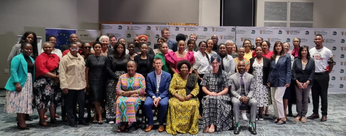 EU 🇪🇺 Amb Kramer was honoured to open the policy dialogue on GBV & Femicide Prevention. The #EU is proud to partner with #SouthAfrica on gender equality & women empowerment @DWYPD_ZA @DlaminiZuma #GEWEProgramme @AletaFMiller @unwomensa Follow discussions: tinyurl.com/54e67nvd