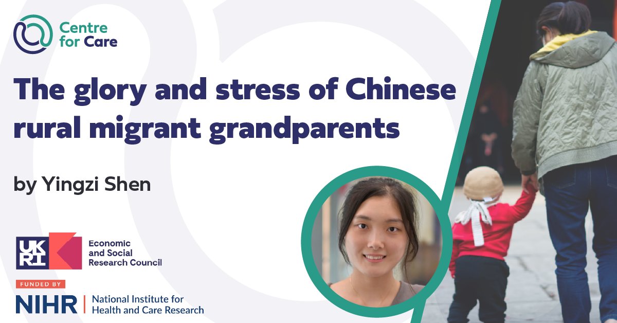 'The glory and stress of Chinese rural migrant grandparents' In this new commentary piece, Yingzi Shen writes about the multi-generational effects that rural-to-urban migration in China is having on familial care. centreforcare.ac.uk/commentary/202… #phd #care