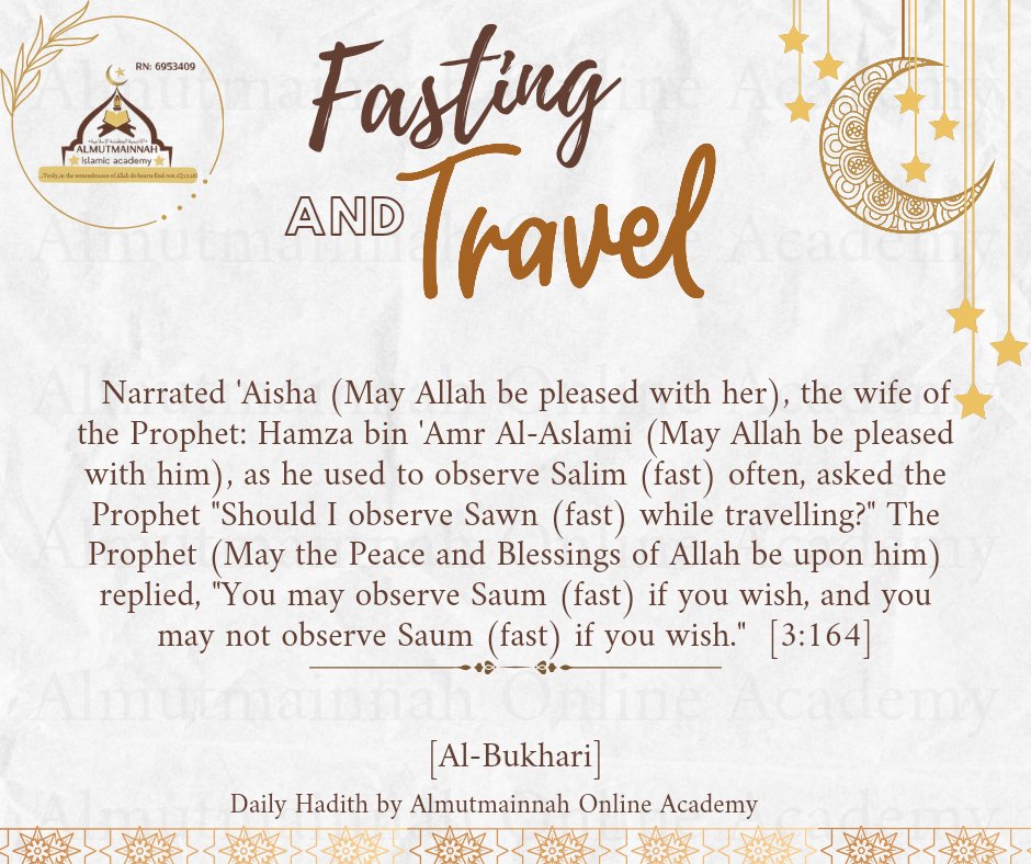 #DailyHadith #HadithOfTheDay #fastingwhiletraveling #RamadanEthics #Ramadan #QualifiedFemaleTutors #FunLearning #teachyourchildrenIslam #teachyourchildrenQuran #islam #KidsLearningQuran #AlmutmainnahonlineAcademy