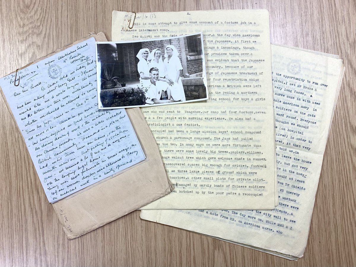 For #WomensHistoryMonth we're highlighting the Gell Documents. Dr Mary Gell studied medicine in Sheffield 1916-22, and moved to China in 1927. She eventually became a Professor at Tsinan University, while working in the University Hospital Obstetrics+Gynaecology dept. #EYAWomen