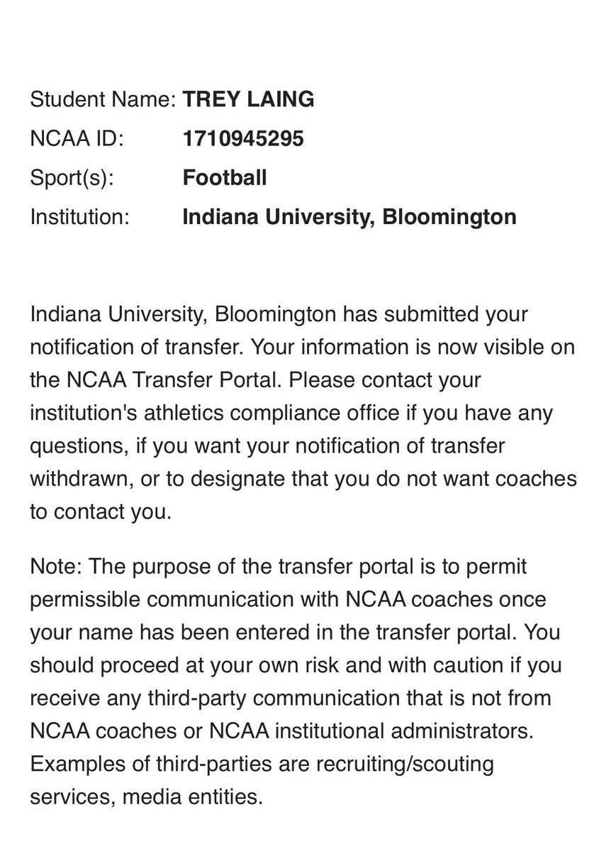 Officially entered the transfer portal! 6’3 240 OLB/Edge. Grad transfer 1 year remaining. <a href="/247SportsPortal/">247Sports Transfer Portal</a> <a href="/247recruiting/">247Sports Recruiting</a>