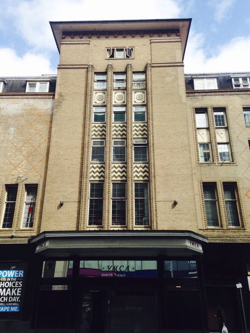 Some #ArtDeco loveliness at the YMCA Shakespeare St. The building dates from 1937 and is by architect Cecil Howitt who also designed #Nottingham 's Council House #architecture