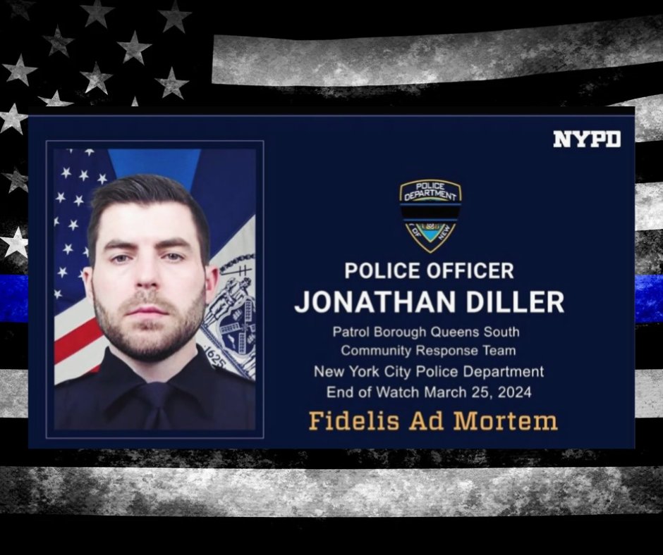 May hero NYPD Officer Jonathan Diller rest in peace. All cop killers deserve the death penalty. Our prayers are with our brothers and sisters in New York City.
