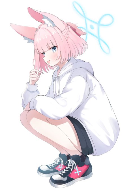 「fox ears white hoodie」 illustration images(Latest)