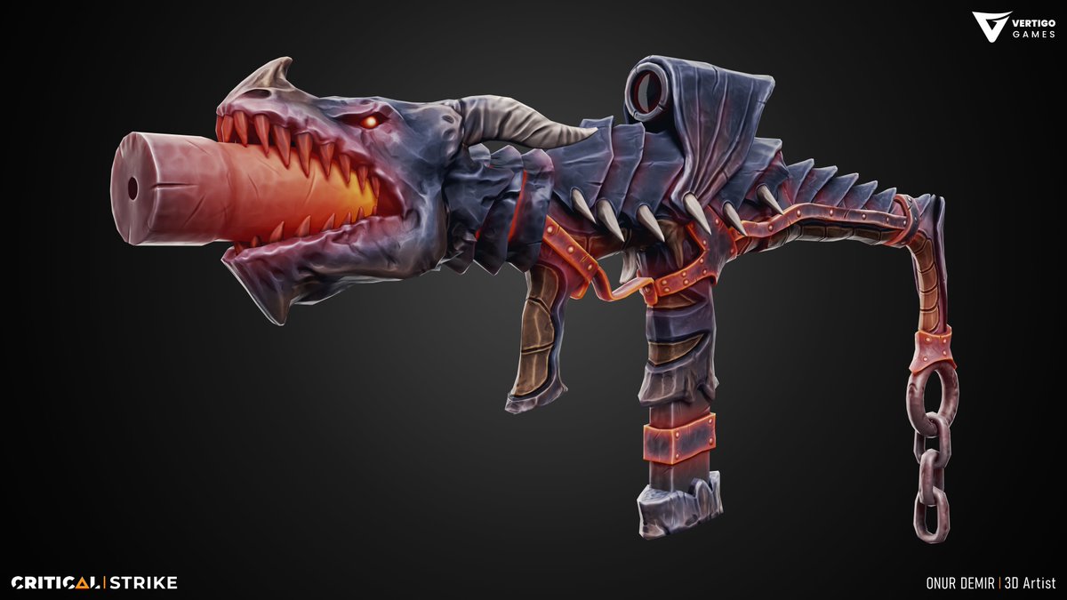 demronurrr's tweet photo. Hey! Finally posted artwork that i made for last Lunar New Year event :)  

 MP9 | Dragonforge🐉 

More on artstation👇
https://t.co/VhDPanOftq 

#gameart #3dart #gamedevs #FPS #zbrush #blender https://t.co/c3Dq9YEKE3