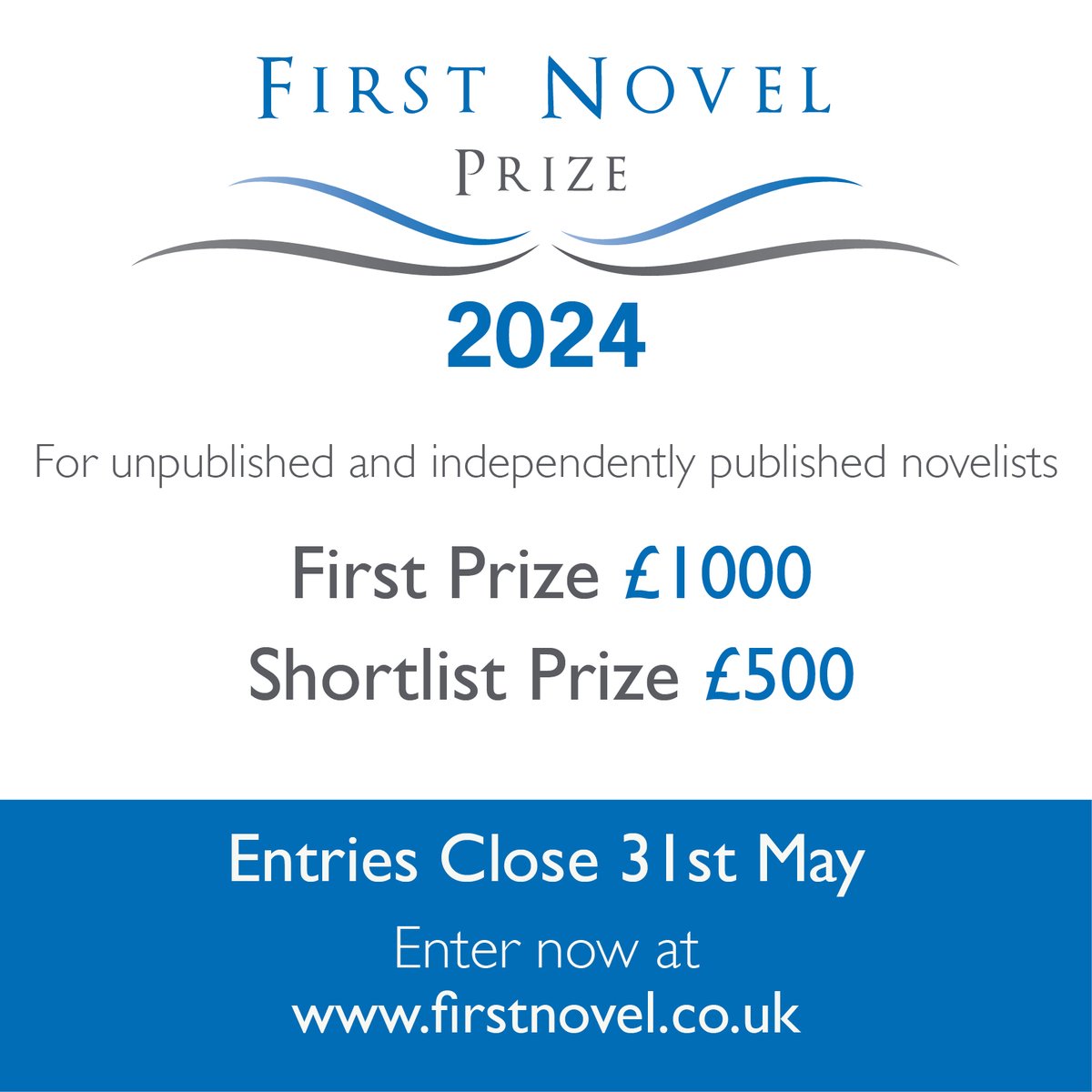 The @firstnovelprize exists to discover original new voices in fiction writing! ✨This year's competition is judged by @ansa_khan and @kiyarosevans. Closing date: 31 May. For all the details and to enter: firstnovel.co.uk #WritingCommunity #AmWriting