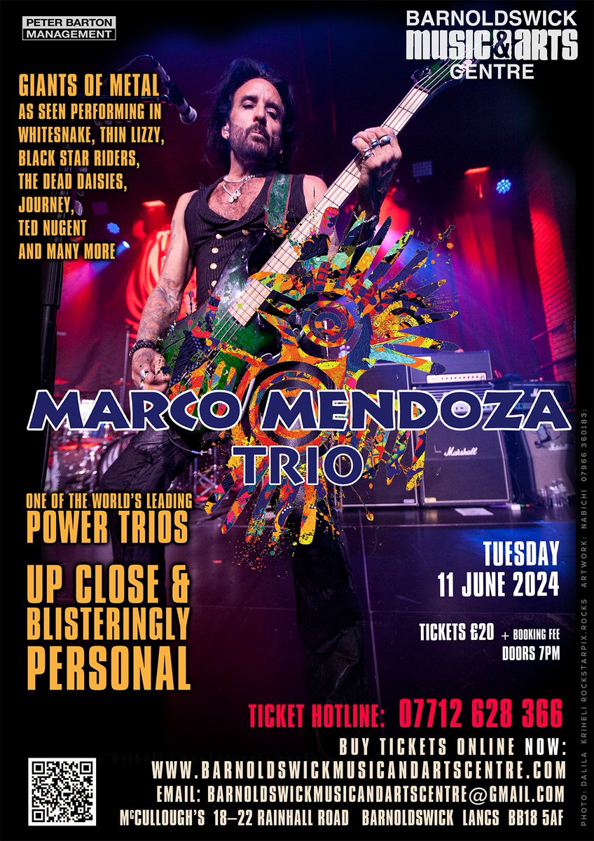 CasaMendoza2012's tweet photo. 🚨 LOW TICKET ALERT ‼️
Only 20 tickets left for Barnoldswick Music and Arts Centre
https://t.co/cq6QOhRWJK
#marcomendoza #marcomendozaofficial #lowtickets #alert #buytickets #concert #liveconcert #livemusic #rocknroll #rockandroll #seeyouthere #live
https://t.co/riLemd92TL https://t.co/KDKEe2keKI
