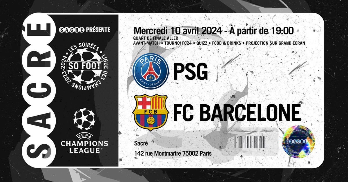 🎟️🎟️CONCOURS🎟️🎟️ On fait gagner 2 places pour notre soirée Paris SG - FC Barcelone aux 10 premiers qui donnent leur prono pour le match ! #PSGFCB #PSGBAR #UCL