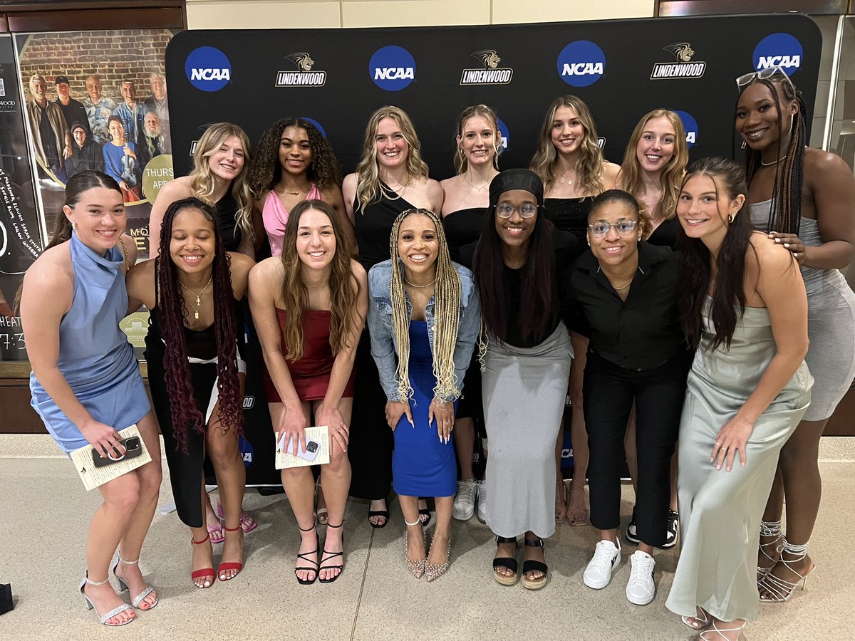 So beautiful inside and out 🥰! One last night together celebrating each other at the #NCAAROARS 🦁🖤 @LindenwoodWBB