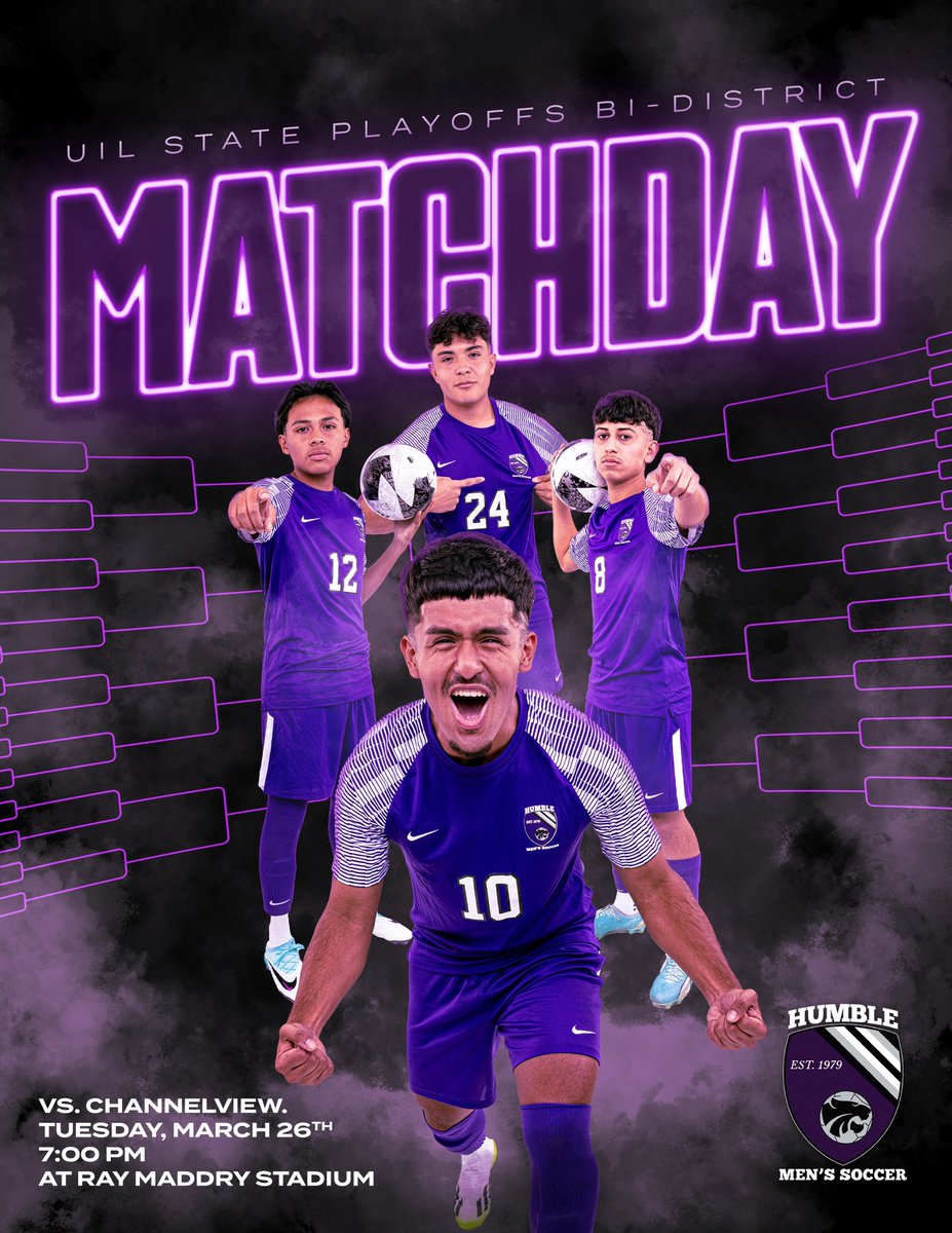 ROUND ONE // Your Wildcats travel to Ray Maddry Stadium to take on Channelview. Wear purple and help us rally on your Wildcats. ¡Vamos Humble!