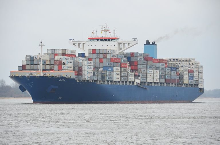 Singapore flagged, 95,000 ton container ship, MV Dali, bound for Colombo, apparently lost power & steering while departing Baltimore last night. The ship collided with the pier of a bridge, causing it to collapse, with loss of life.