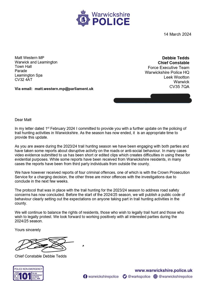 The way this case has been dealt with has also raised questions on how this impacts on the way other crimes are dealt with. There has been talk from Warks Police around many reports coming from non-Warwickshire residents...see below 👇