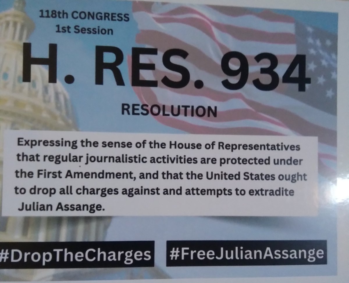 #FreeJulianAssange CALL YOUR REPS! If you are in the US call your Representative and ask them to sign HR934. Keep pushing!