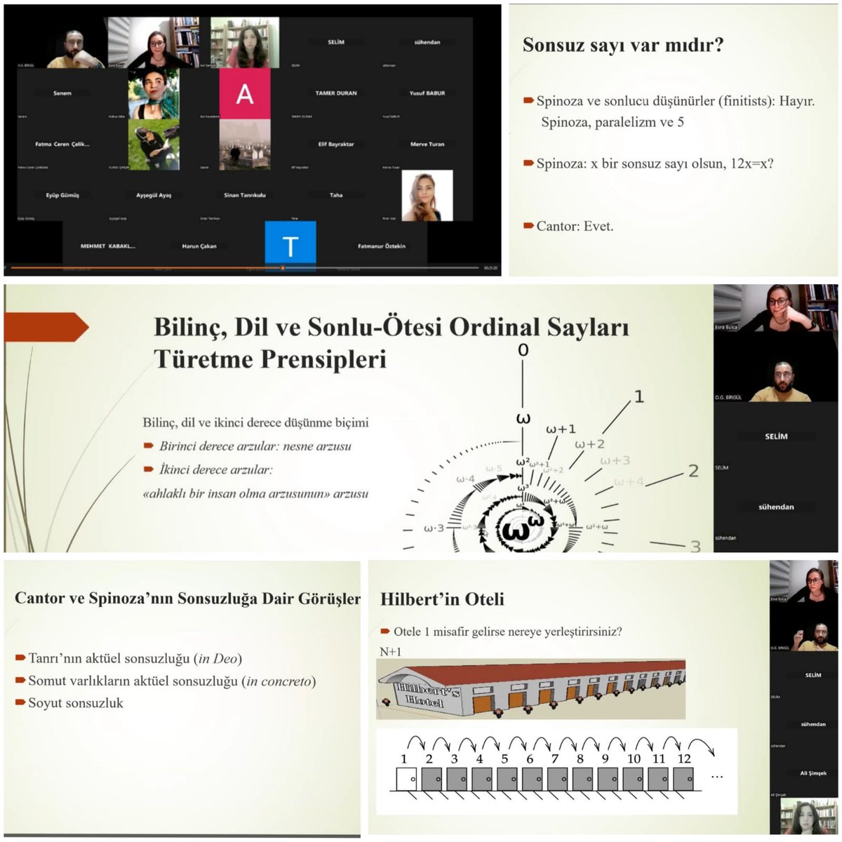Manisa Celal Bayar Üniversitesi'nden Arş. Gör. Dr. Osman Gazi Birgül ile "Matematiksel Sonsuzluğun Temelleri: Bilinç, Dil ve Ontoloji İlişkisi" başlıklı online söyleşimizi gerçekleştirdik. Hocamıza ve katılımcılarımıza bizlerle oldukları için çok teşekkür ederiz :) <a href="/ogazibirgul/">Osman Gazi Birgül</a>