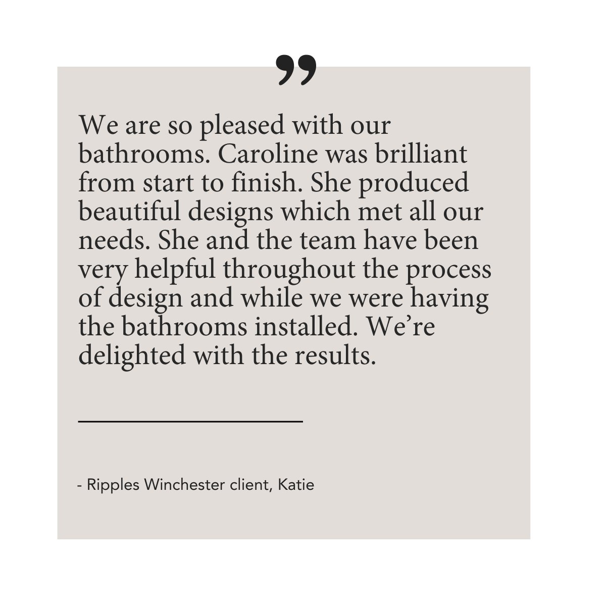 A wonderful recent review for our Winchester showroom 💬
