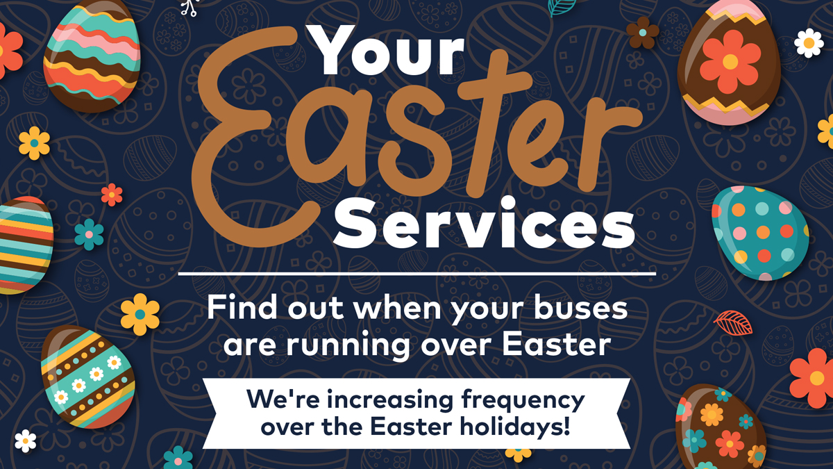 Until Saturday 6th April extra Park & Ride services will be running for the Easter holidays. For more information visit: bit.ly/431Gkkw 🐣