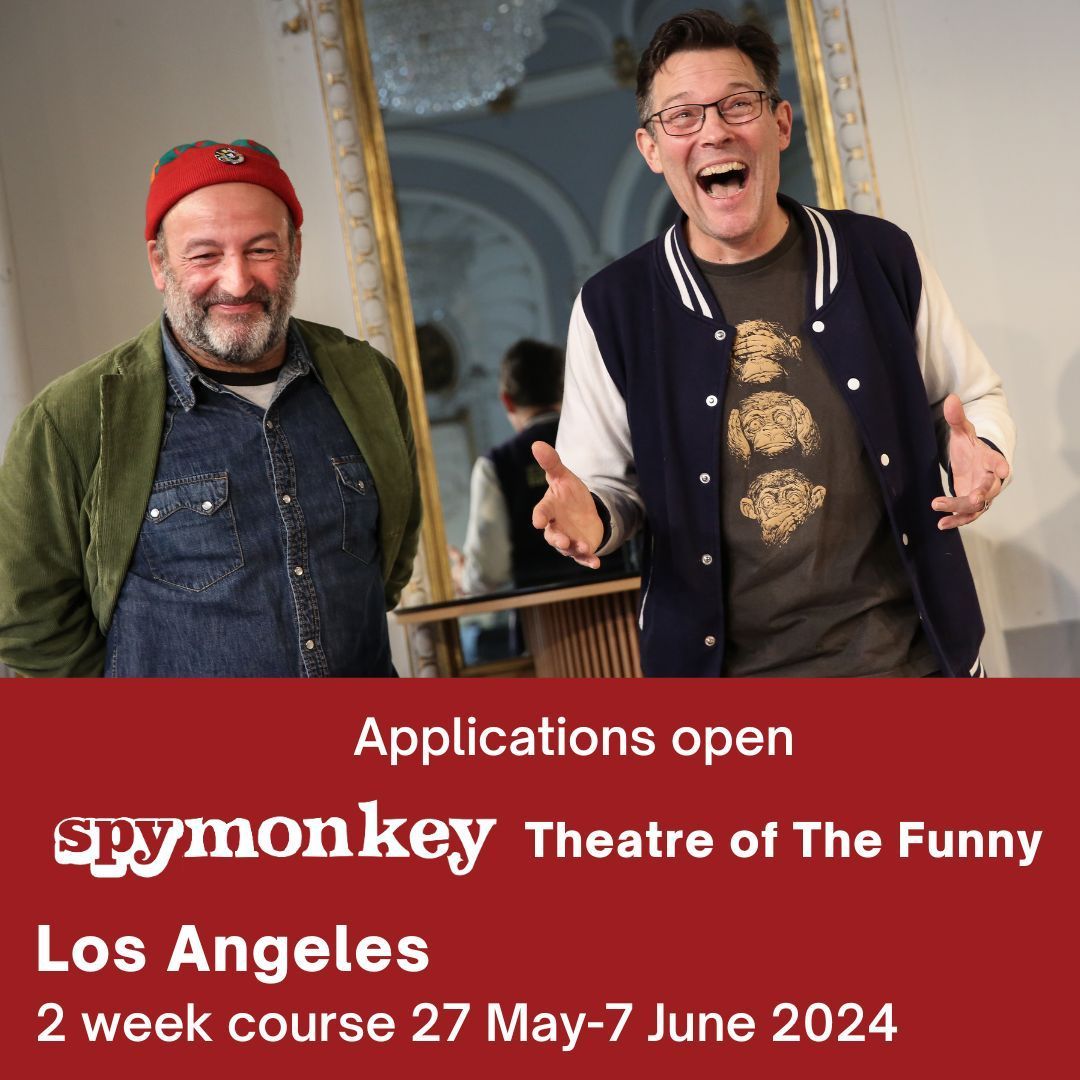Spymonkeycomedy's tweet photo. Did you see we're in LA? Join us for 2 weeks of clown at The Elysian Theater in May/June.
More info and booking: https://t.co/NBtZsNwOMU
#Clowning #ClownSchool #ClownCourse #ComedyCourse https://t.co/Jv6YyKNfHX