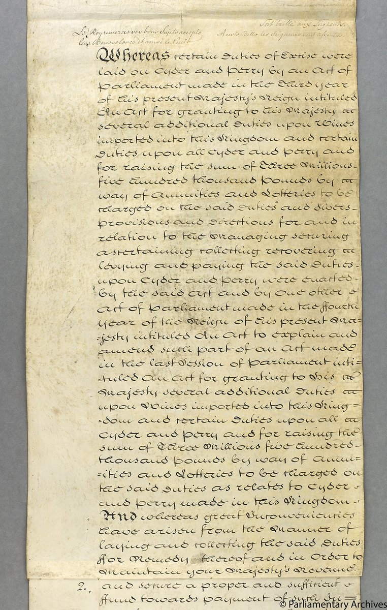 There are many ongoing campaigns to save and protect the UK's traditional orchards and their products such as cider. In 1763 the Cider Act put a tax on cider making which caused outrage. This was soon repealed in the 1766 Cider Act (see below). #TowerActs