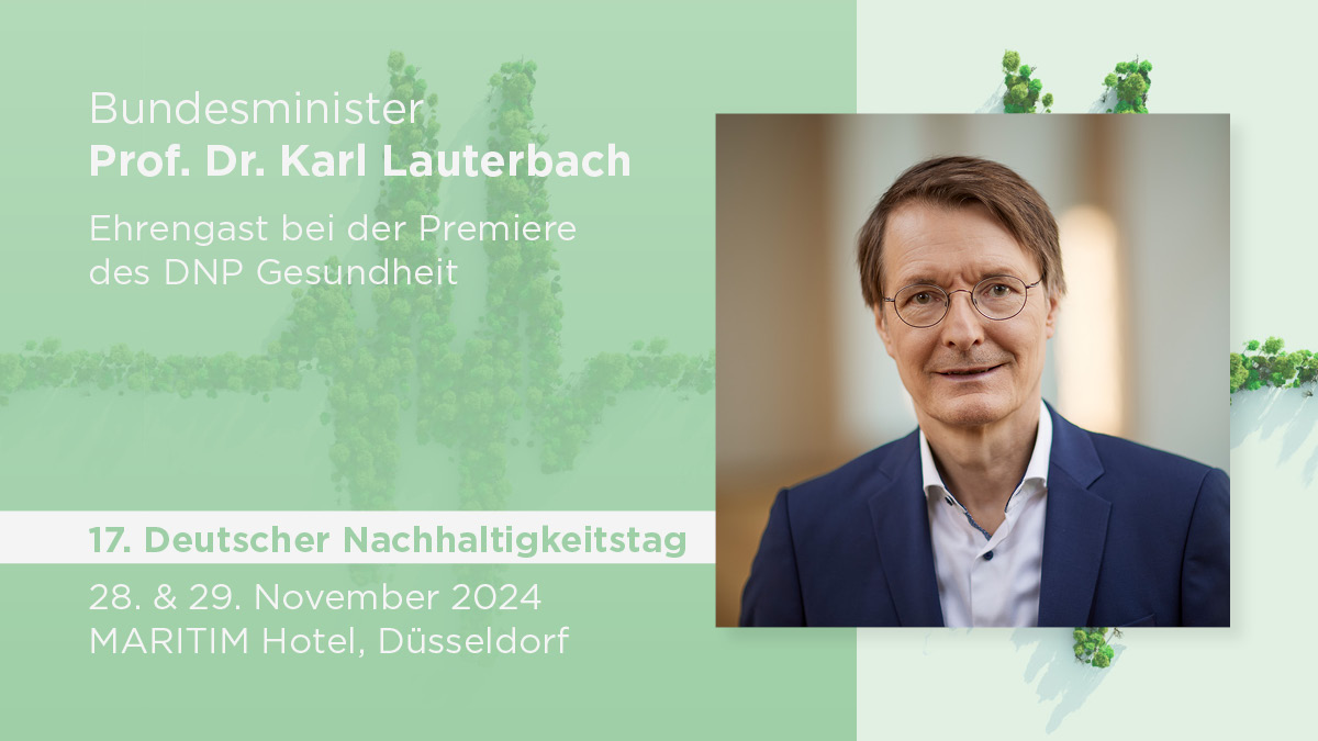 Wer sind die Leuchttürme der #Nachhaltigkeit im #Gesundheitswesen? Das erfahren wir am 29.11. bei der Verleihung des #DNPgesundheit. Zu Gast u.a. Bundesminister Prof. @Karl_Lauterbach. Bewerbungen sind noch möglich ➡️ ow.ly/Ywax50R1UIw @StiftungGEGM @BARMER_Presse #DNP17