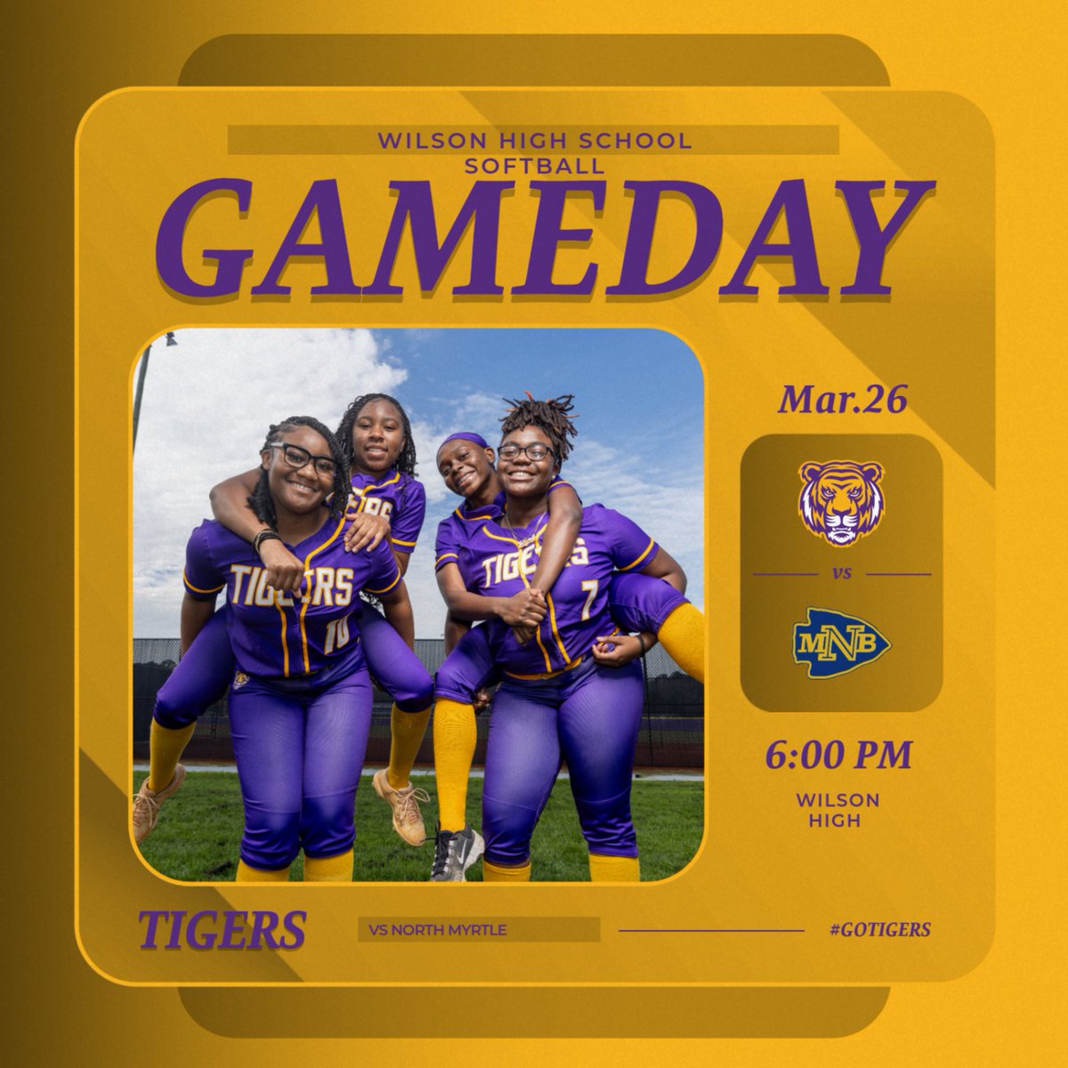 tigers_wilson's tweet photo. Come out to Support you Softball team as they take on the North Myrtle Beach Chiefs #gotigers #wilsonU https://t.co/Grgc6a6t2U