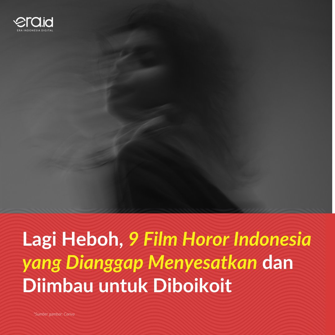 eradotid's tweet photo. [NEWS EXPLAINED]

Di tengah heboh kritik film horor Indonesia yang mengeksploitasi agama Islam, dikeluarkan ajakan boikot pada 9 film yang dianggap menyesatkan: Kiblat, Pemandi Jenazah, Munkar, Sijjin, Khanzab, Waktu Maghrib, Tasbih Kosong, Menjelang Maghrib, dan Makmum. https://t.co/JBtRCHR1BW