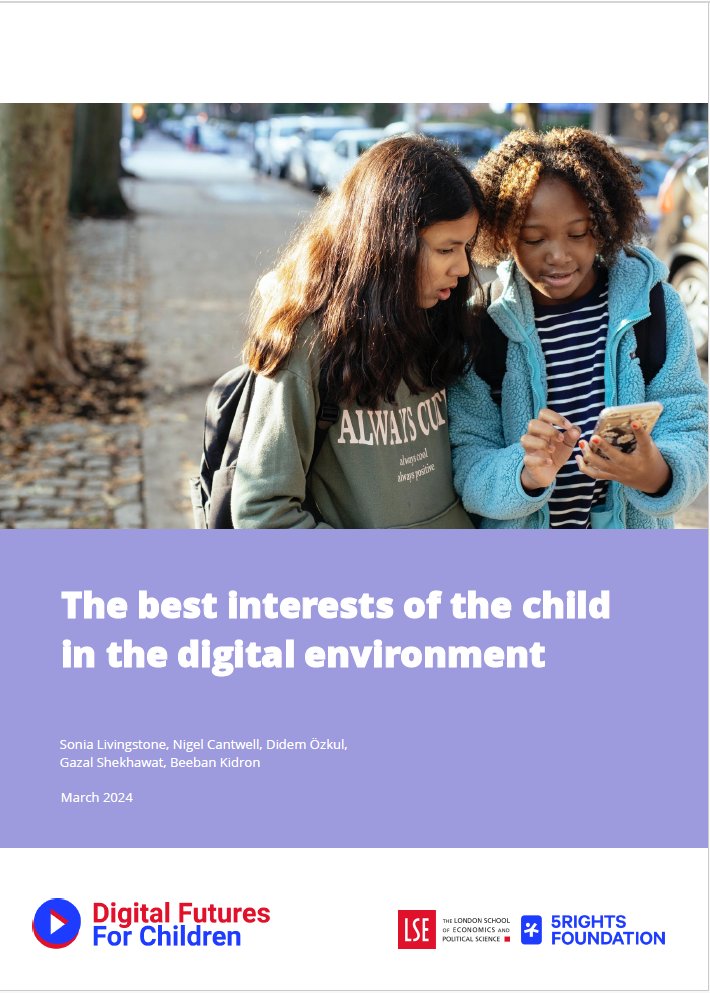 📢 New report from the #DigitalFutures4Children centre on ‘Best Interests of the Child in The Digital Environment.’ @5RightsFound @MediaLSE 

What does #BestInterests mean in #UNCRC? How should/shouldn't it be applied in the #DigitalEnvironment

Read at: buff.ly/4atGZgS