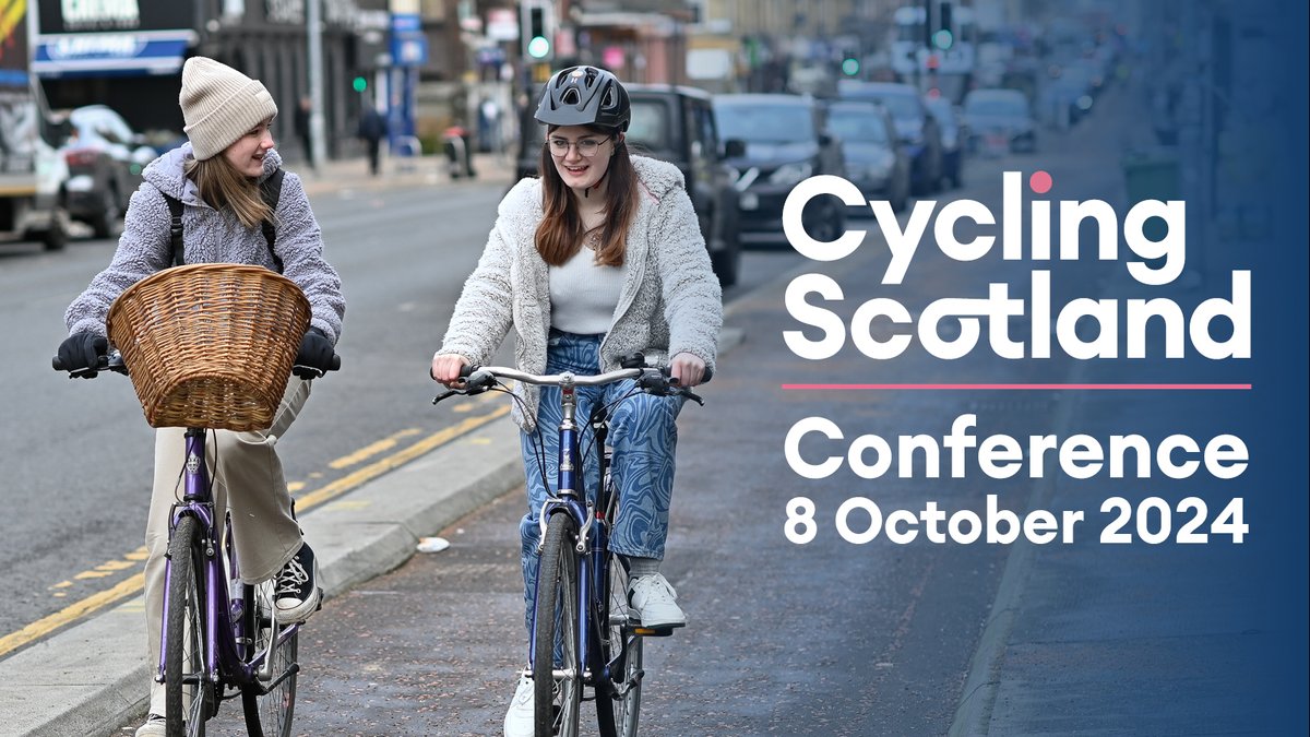Save the date for the 2024 #CyclingScotlandConf: ⏰ 8 Oct 2024 📍 Glasgow 🚴‍♀️ Join us and organisations from across Scotland supporting more people to cycle for everyday journeys Sign up to our mailing list to be the first to know when registration opens: orlo.uk/dPwhu