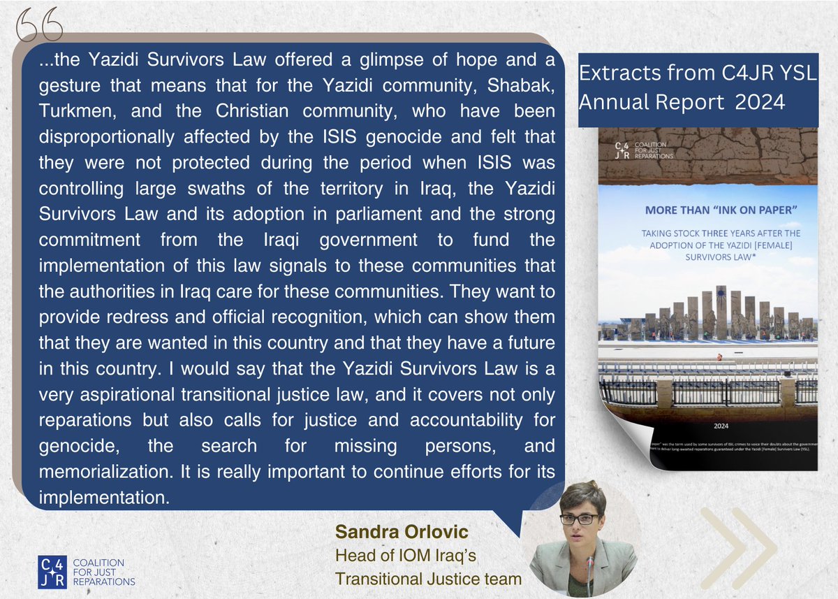 Messages from Survivors and Stakeholders on YSL Implementation.
Read more about C4JR YSL Annual Report 2024 here: c4jr.org/0103202428412