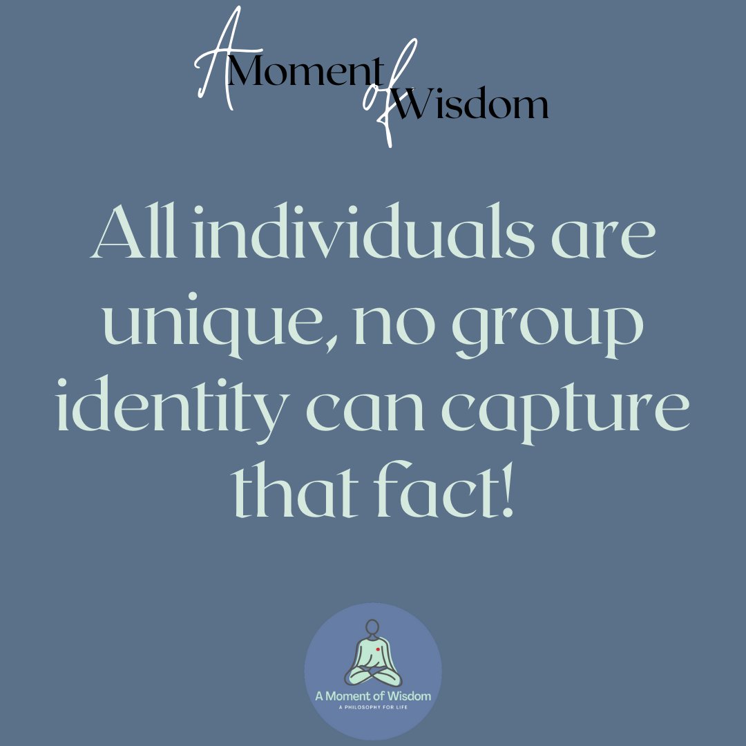 Understand that you are more than the groups you consider yourself a part of.

#CelebrateUniqueness
#BeyondTheLabel
#BreakFreeFromBoxes
#HumanKaleidoscope
#IndividualityMatters
#DiversityIsOurStrength
#NoMonoculture
#EmbraceTheMosaic
#UniquenessUnbound
#BeyondBinary