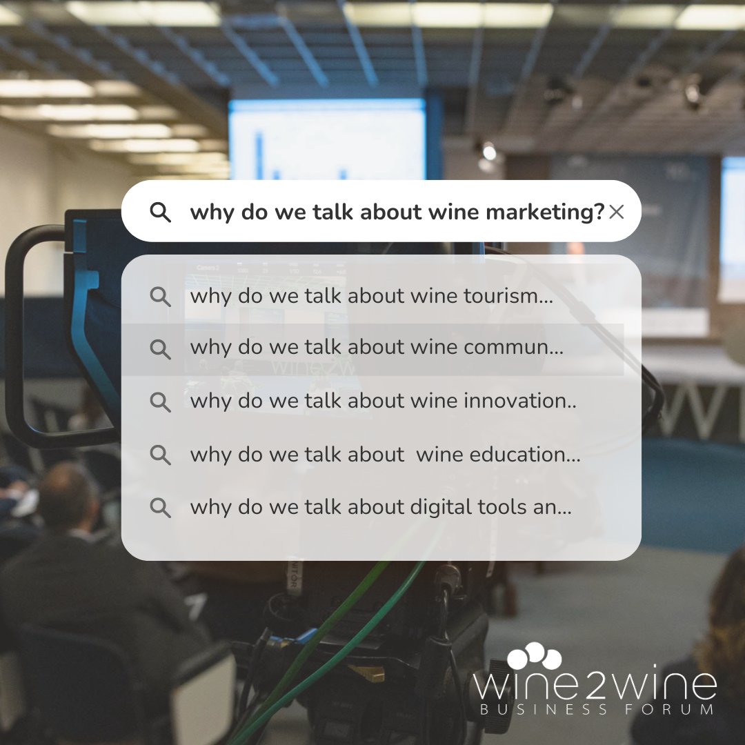 Discussing #winemarketing at the #wine2wine Business Forum is crucial, as it addresses the nitty-gritty of #promoting and selling wine effectively. Helps professionals stay at the forefront, to reach their target audience and build a strong #brandpresence.