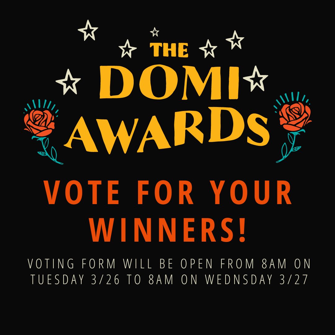 DomiStationTLH's tweet image. It's time to cast your vote! We've compiled every community chosen nominee. 

Voting starts TODAY and will close on Wednesday, March 27th @8 AM EST. Only one submission accepted per person. Vote by clicking the link below.

forms.gle/dyGfHXcrBEUu2K…