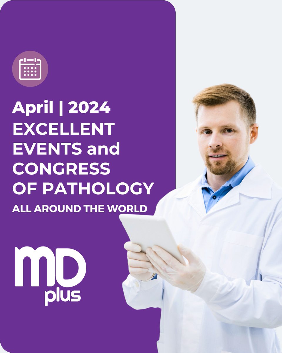 MDplusApp's tweet photo. Our #pathology #events alert for the month of April has arrived! Swipe over, learn about the most relevant debates in the field, and become a professional who makes #scientific updates a habit in your #medical practice.

#pathology #mdplus #pathologyevents https://t.co/pSuqABtq20