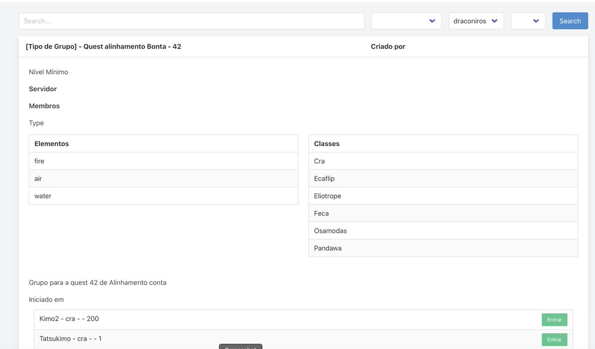 Dofus party search - BETA tweet media