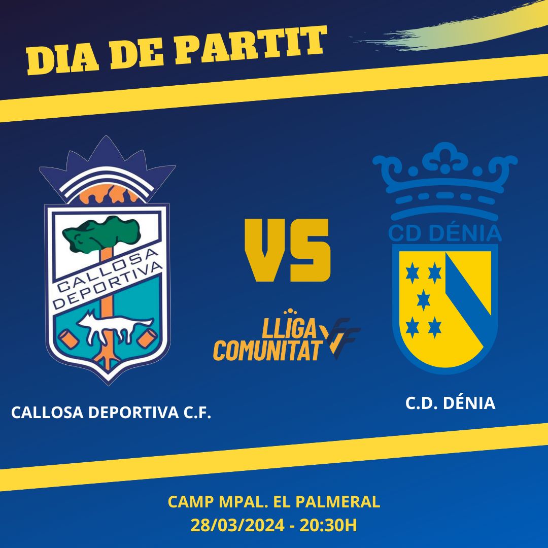 cddenia's tweet photo. ⚽ Pròxims partits #CDDÉNIA ⚽
🗓 Dijous 28 març 
⚽ @callosadptva 🅱️ 🆚 CDDENIA 🅰️
⚽ ⬆️ Partit aplaçat J2️⃣0️⃣ ⬆️ 
⚽ Juv 🅰️  🆚 @CD_Alcoyano Juv 🅰️ 
🎶 #Dénia #AMUNTDENIA #DIEGOMENACUESTA #FFCV #LCGS #LPJG3 https://t.co/UnuWP4fayY