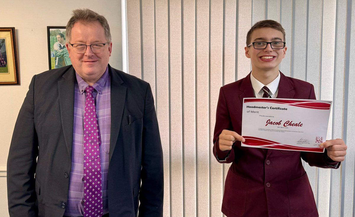 Congratulations to Jacob, Yr11, who has been invited to the UK Maths' Challenge summer school , in recognition of being in the top 1.5% of all participants nationally. A superb achievement. Well done, Jacob.@DirectorofEd