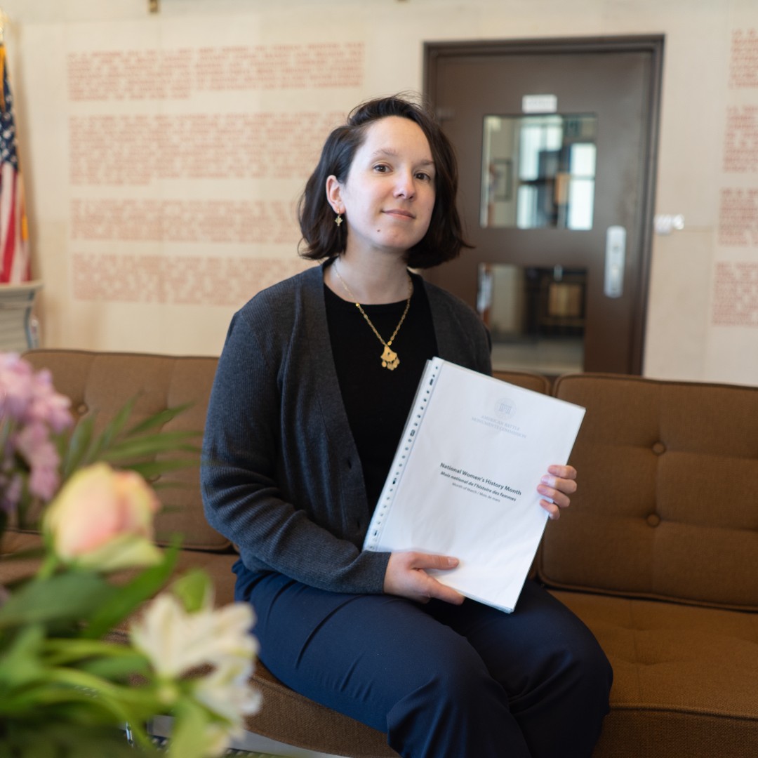 Even though no women are commemorated at Henri-Chapelle American Cemetery, Cemetery Associate Amandine Jaunet created a booklet that lists all women remembered at ABMC sites to honor their contributions to American conflicts abroad. #WomensHistoryMonth