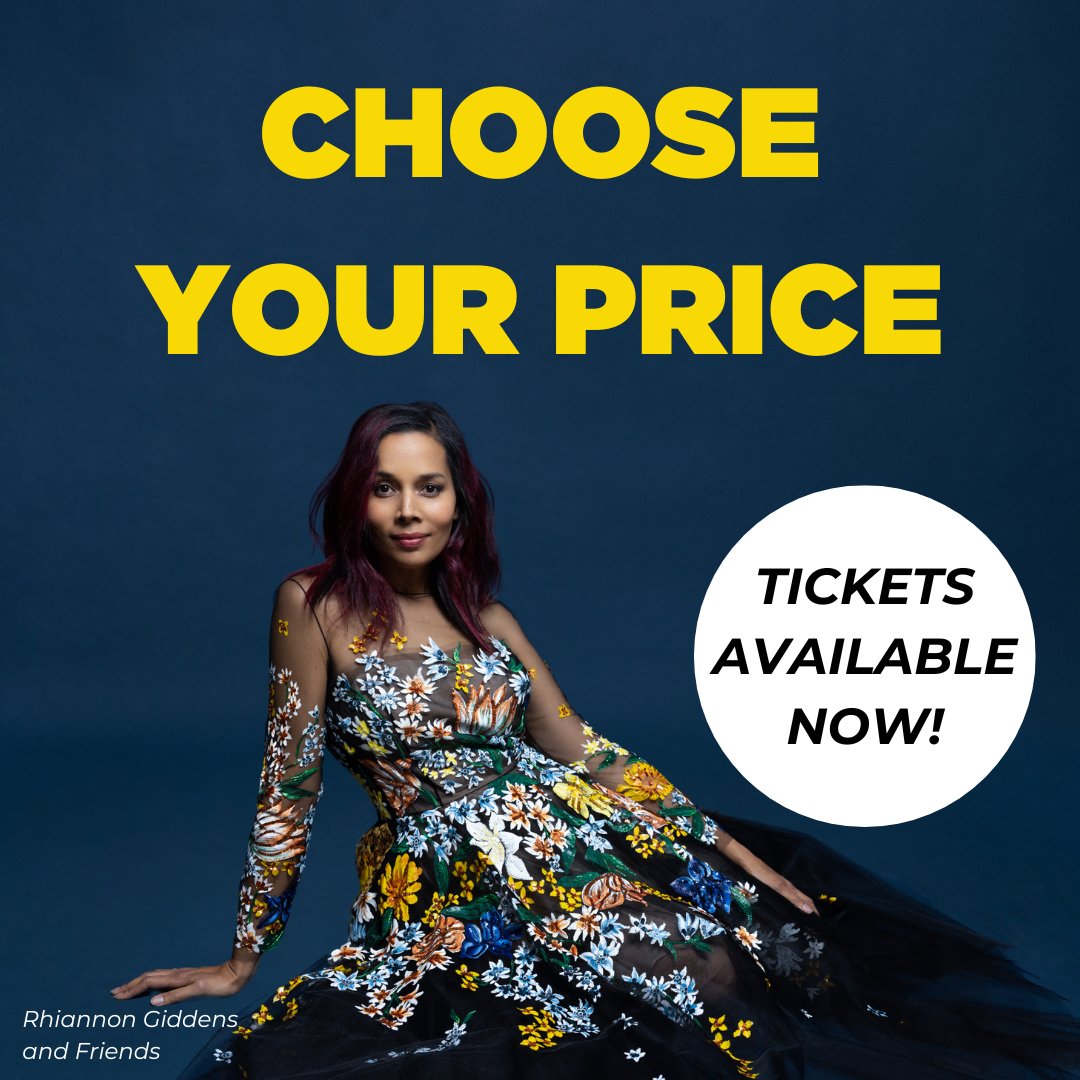 Act fast! We have just released a few choose-your-own-price tickets for tonight's #soldout performance with @RhiannonGiddens and Friends! ⁠ ⁠🤗To ensure full community access, tickets start as low as $10.75.⁠ Click the 🔗 below to secure your spot! carolinaperformingarts.org/events/giddens…