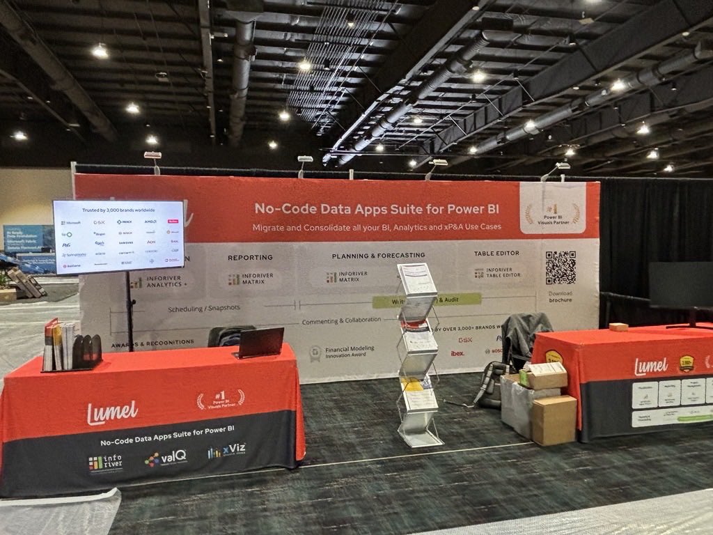 GopalBI's tweet image. If you are curious what cascading #writeback with #Infobridge is or what #EDITable is or #Storyboard is then stop by at #fabcon conference in #vegas this week to Lumel  booth #306 or to my session on xP&amp;amp;A #Planning #forecasting with #Inforiver for #powerbi and #fabric