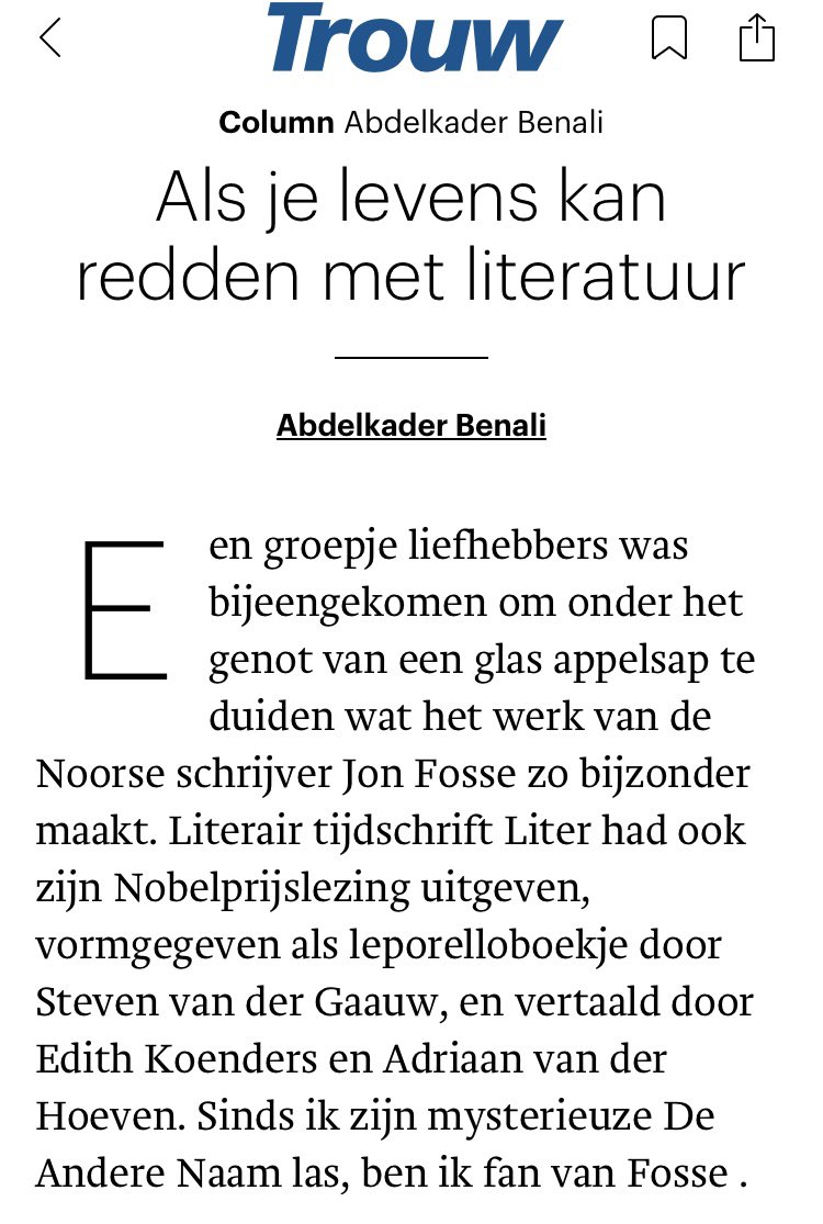 LeesLiter's tweet photo. #Benali over #JonFosse, over #vertalen #Liter …👇👇
@Athenaeum @lauralouretta https://t.co/IbompPb48v