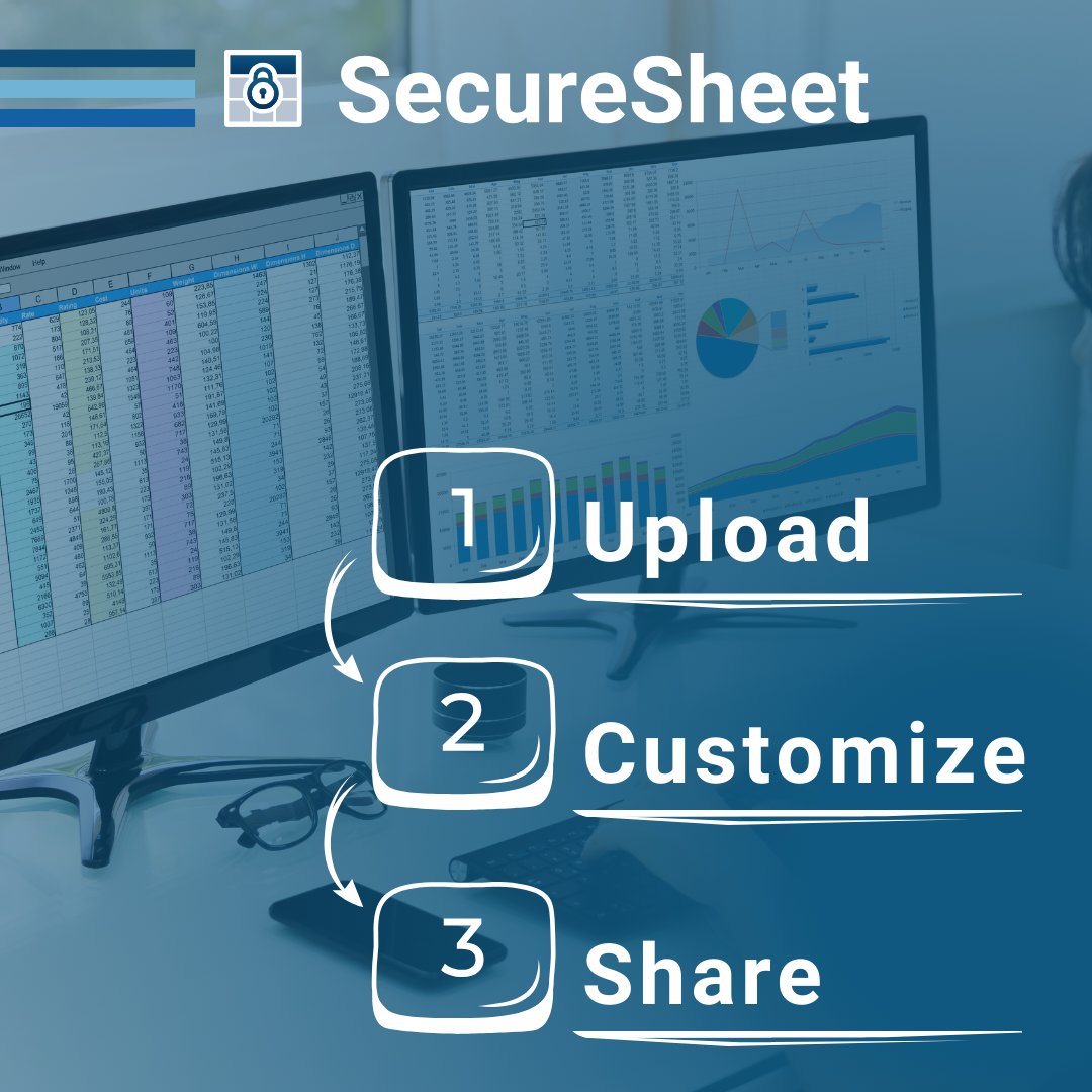 Easily convert your existing spreadsheet to an IMPROVED secure cloud #CompensationTool. It's as easy as 1-2-3!

1 - Upload 🆙
2 - Customize ⚙️ 
3 - Share ➡️

Request a demo to see today: securesheet.com #SecureSheet