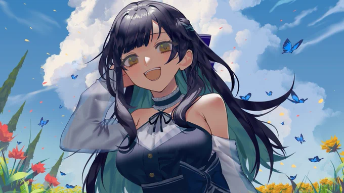 花鋏キョウさんの「晴る」cover動画のイラストを制作させて頂きました!! 