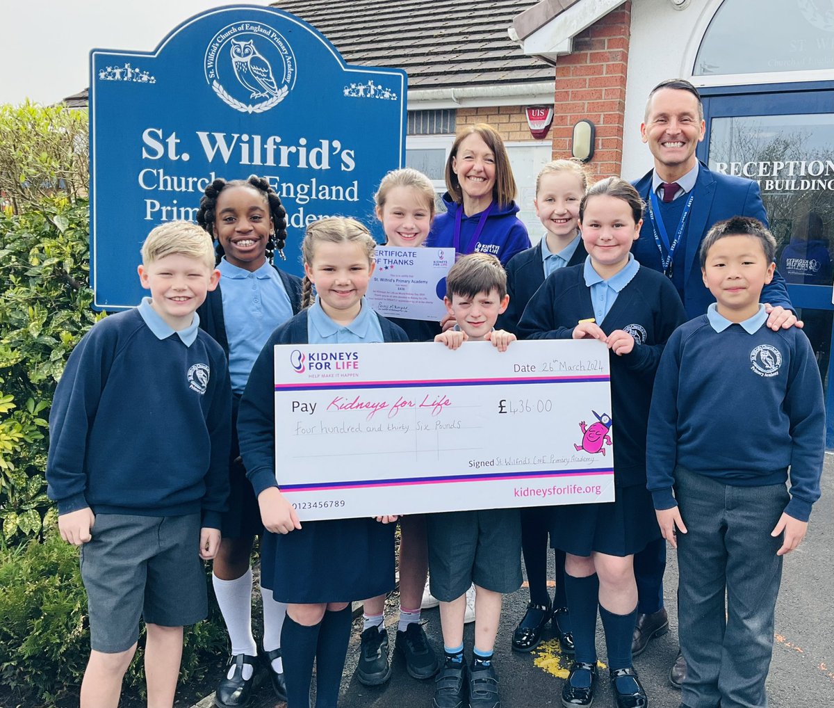 Today we were proud to present the ‘Kidneys for Life’ charity with the money we raised during our non-uniform day. Every penny contributed, brings hope and support to those battling kidney disease. Together, we’re making a real difference in people’s lives. #AgentsOfChange