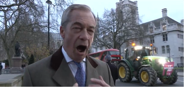 A convoy of 50 tractors has staged a farming protest outside parliament, although organisers were keen to point out that the subsequent spread of manure in Westminster had nothing to do with them