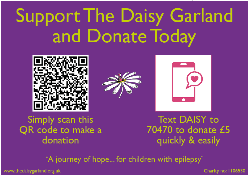 To support @thedaisygarland on #PurpleDay2024 we have made it as easy as possible for you to donate! Just scan the QR code, text 70470 to donate £5 or click on the link to donate to our #PurpleDay Appeal. Your support is so important to us xx #epilepsy thedaisygarland.org.uk/Appeal/purple-…